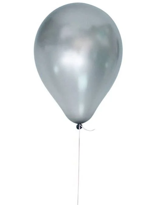 Iron Silver 25 Pack 30cm Latex Balloons