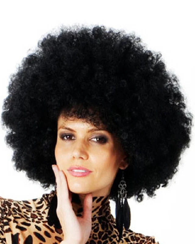 Jumbo Curly Black Wig