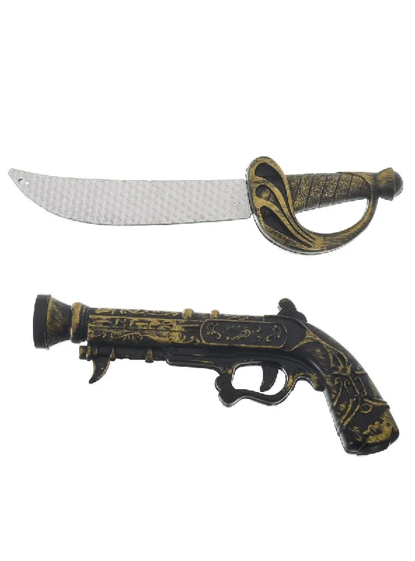 Pirate Gun and Sword Kids Costume Weapon Set