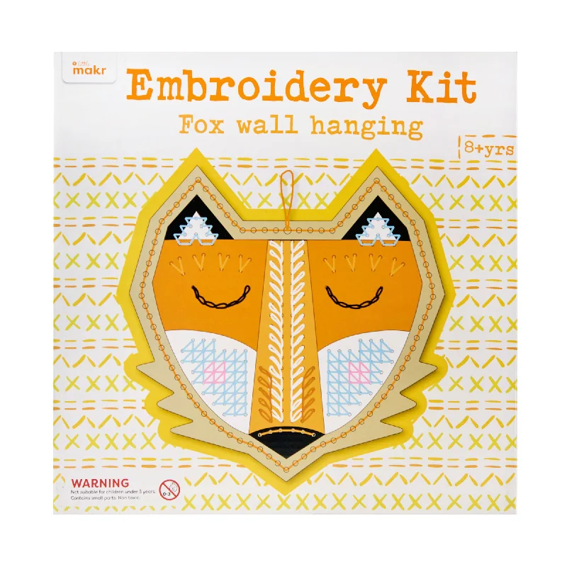 Little Makr Wall Hanging Embroidery Kit, Fox