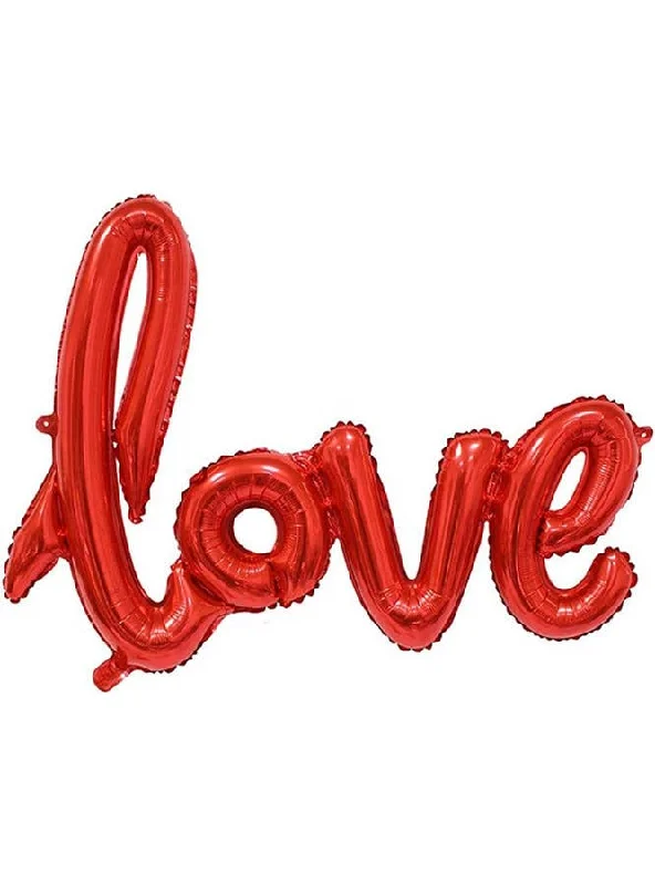 Love Script 121cm Red Air Fill Foil Balloon