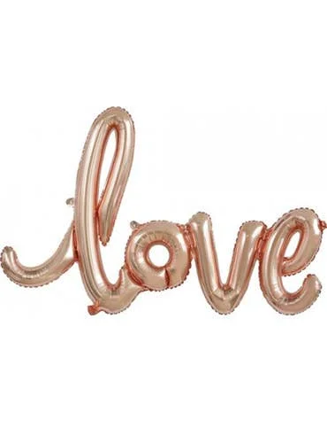 Love Script 121cm Rose Gold Air Fill Foil Balloon