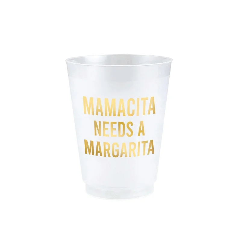 Mama Needs a Margarita Frosted Plastic Cups 6ct