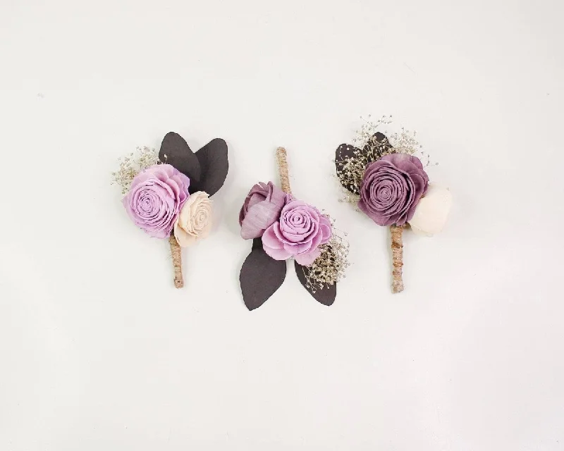 Melrose Magic Boutonniere (Set of 3)