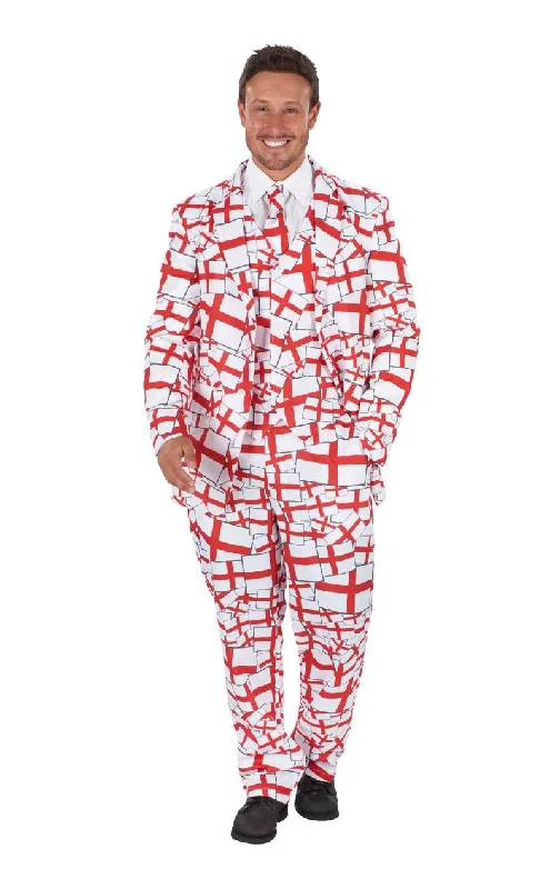 Mens St George England Flag Suit