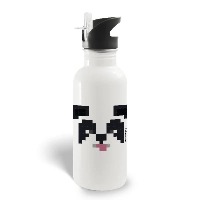 Minecraft Panda Personalized 20 oz Screw Top Water Bottle with Straw