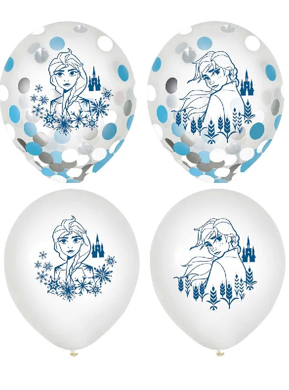 Frozen 2 Pack of 6 Latex 30cm Balloons with Confetti