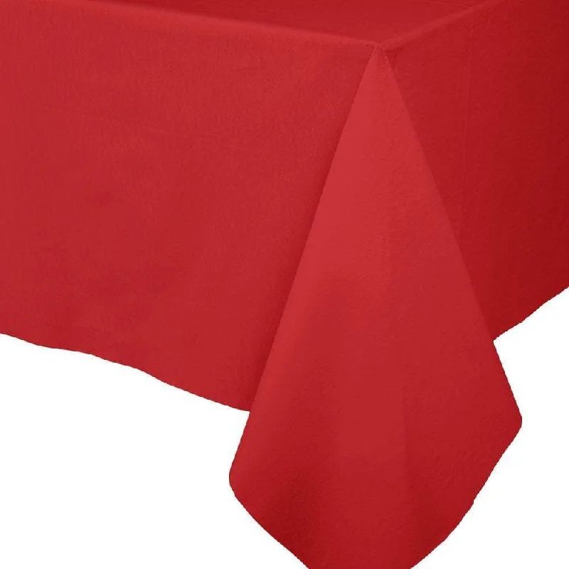 Paper Linen Solid Table Cover in Red - 1 Each