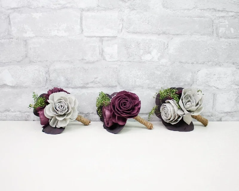 Paris Boutonniere (Set of 3)