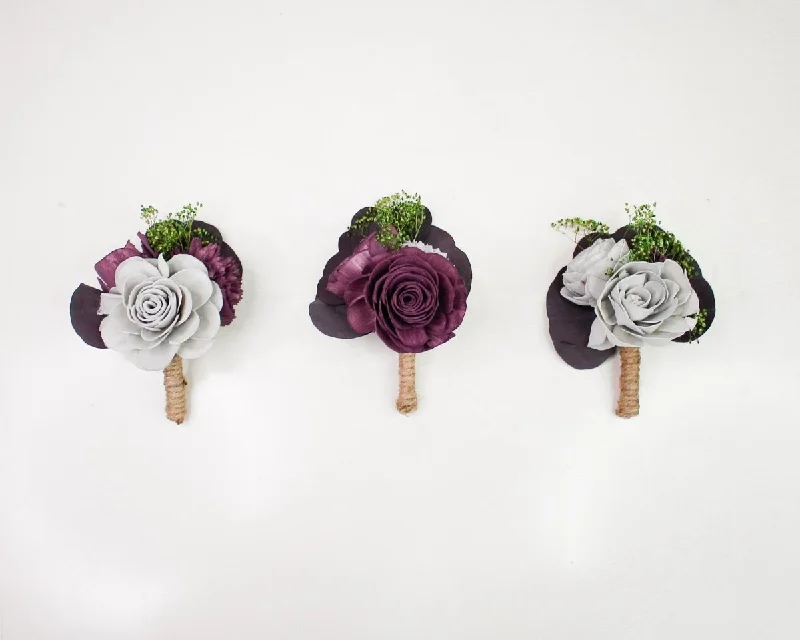 Paris Boutonniere (Set of 3)