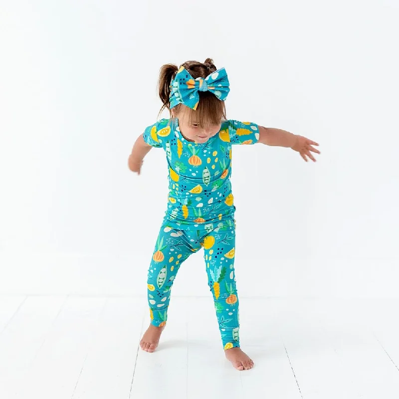 Peas and Thank You Two-Piece Pajama Set- FINAL SALE