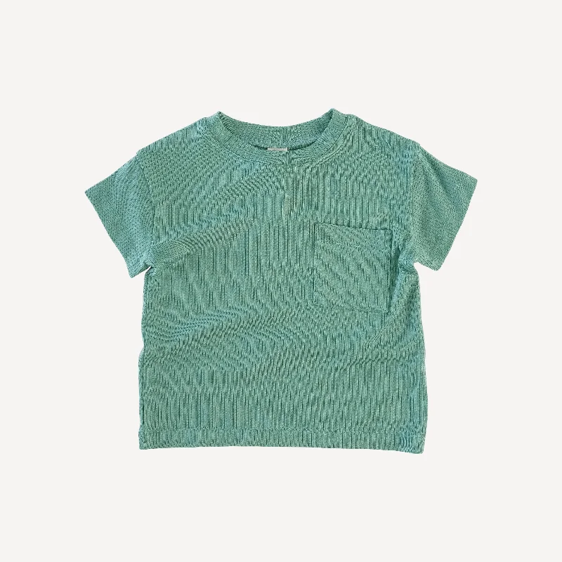 short sleeve relaxed classic pocket tee | malachite | modal skinny rib