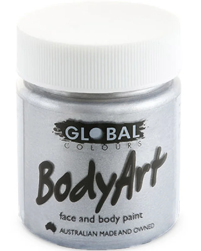 Silver Metallic Face and Body Paint Tub 45ml