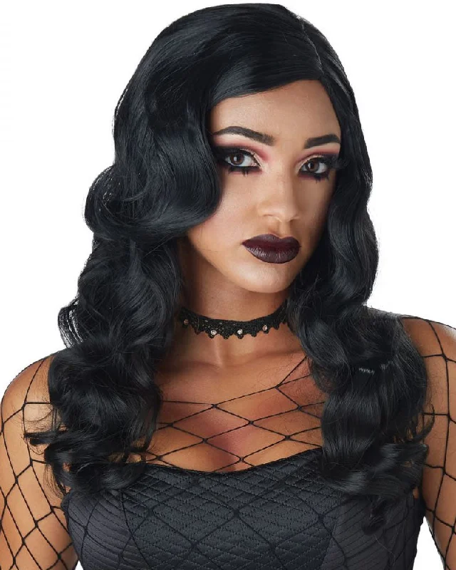 Siren Black Halloween Wig