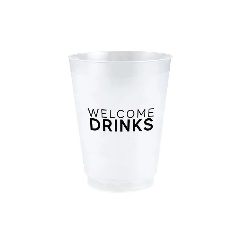 Welcome Drinks Frosted Plastic Cups 8ct