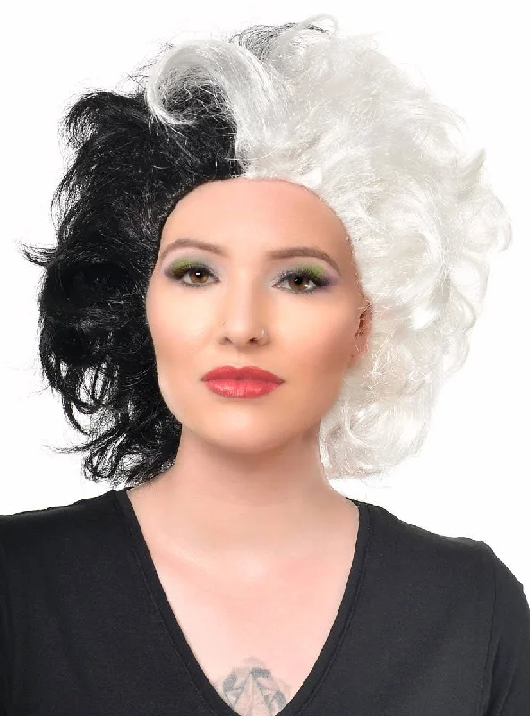 Crazy Cruella De Vil Womens Costume Wig