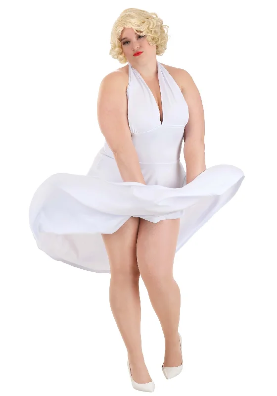 Women's Plus Size Deluxe Marilyn Halter Dress Costume | Celebrity Costumes