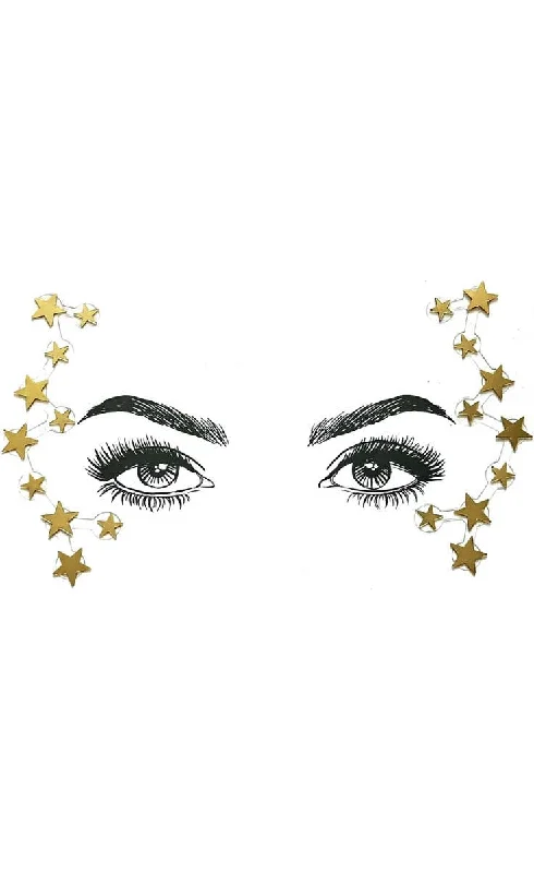 Diamond Daze Wonder Woman Gold Star Stick On Face Jewels