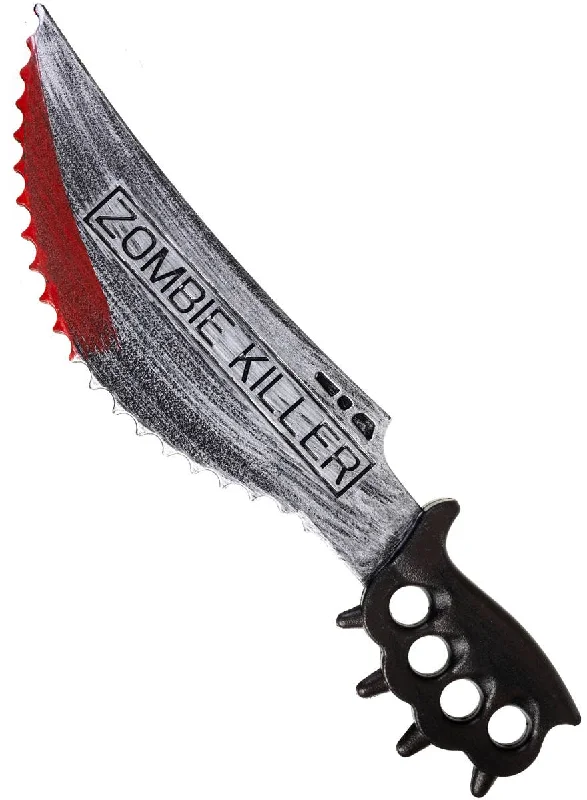 Blood Splattered Zombie Killer Machete Costume Weapon