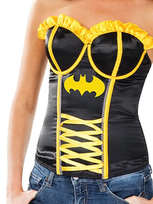 Batgirl Ribbon Detail Corset for Adults - Warner Bros DC Comics