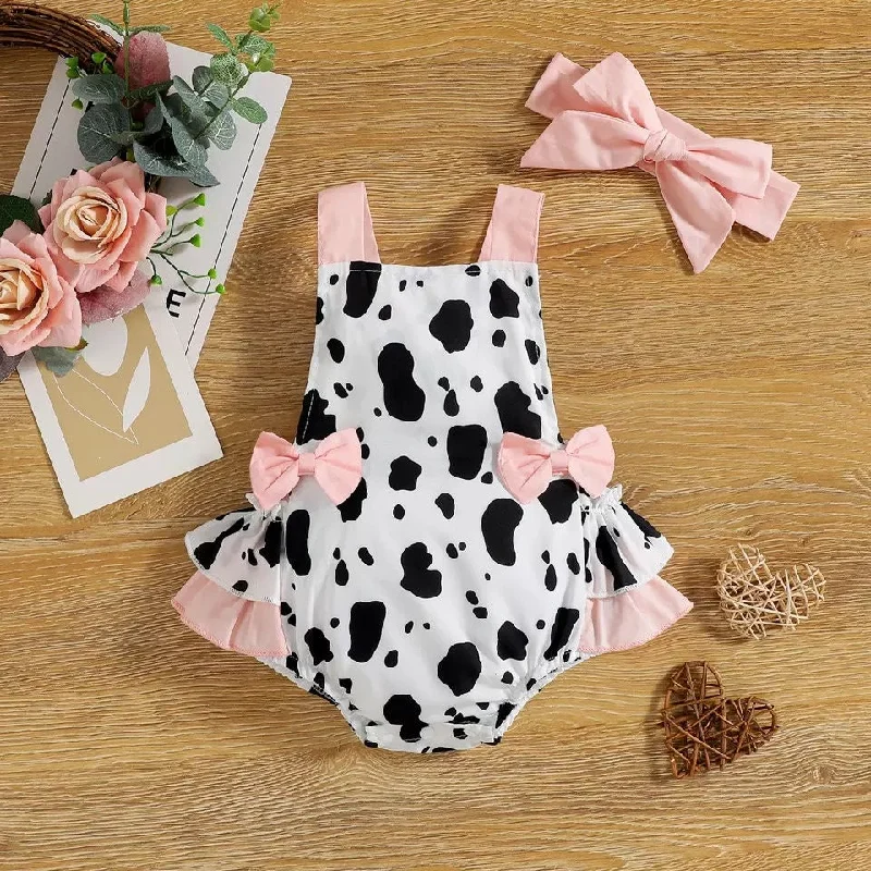 Cow Farm 0-18M Newborn Baby Girls Boys Cute Romper