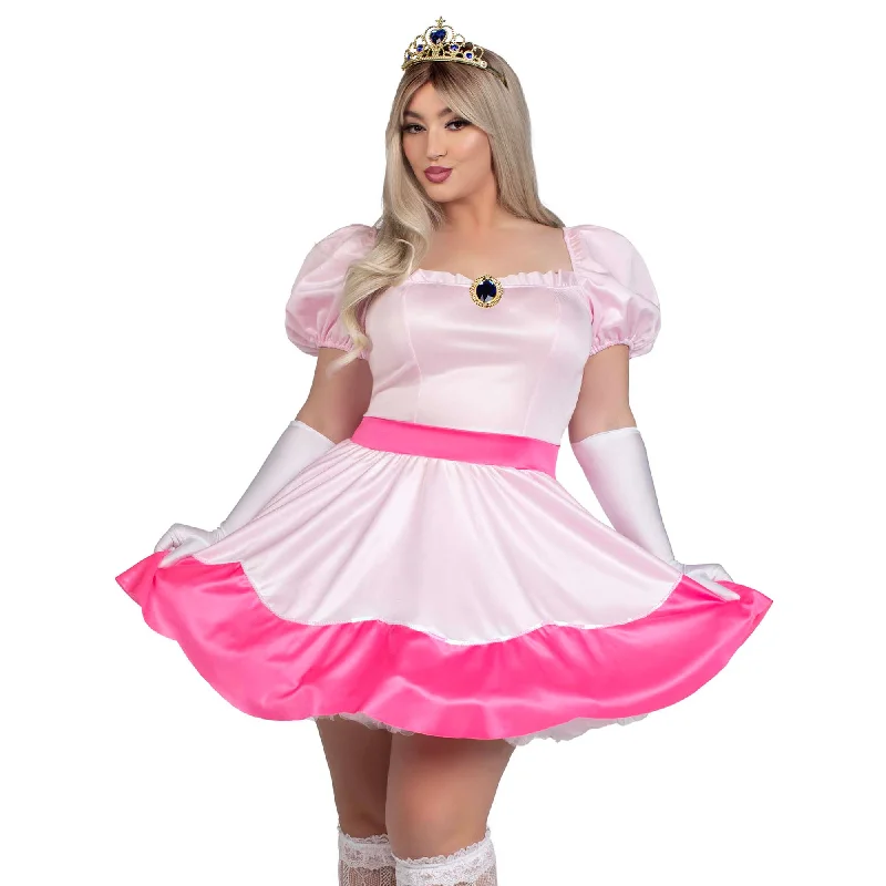 Peachy Pink Princess Costume for Plus Size Adults, Pink Dress