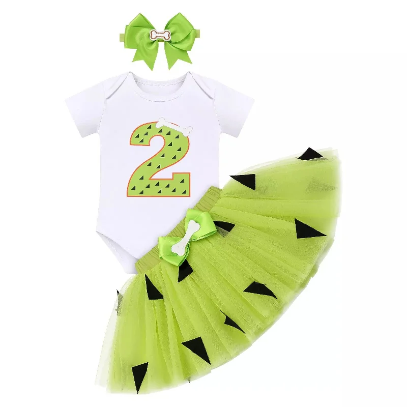 Pebbles Infant Baby Girls First Birthday Party Outfit Baby Girls Cake Smash Clothing Short Sleeve Letters Printed Romper