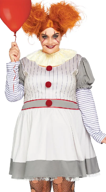 Plus Size Creepy Clown Costume