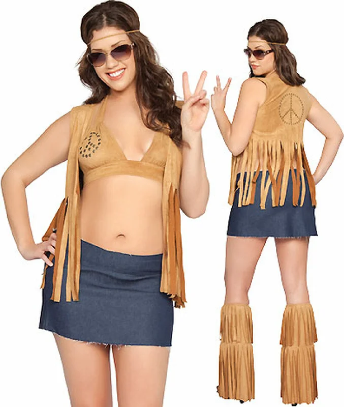 Plus Size Hippie Babe Costume