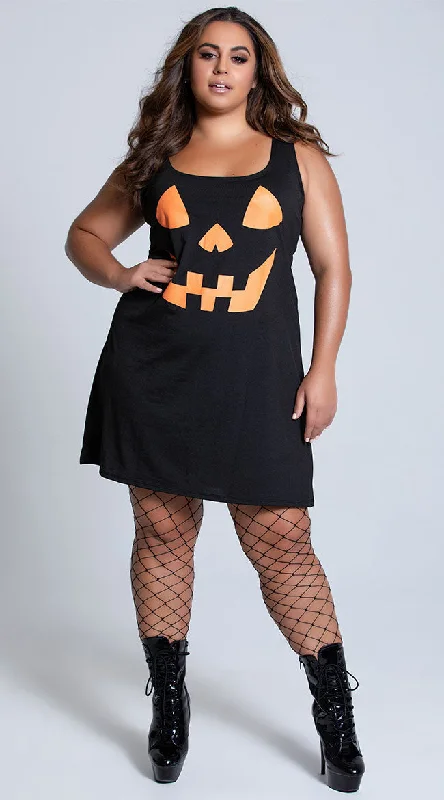 Plus Size Jersey Pumpkin Dress