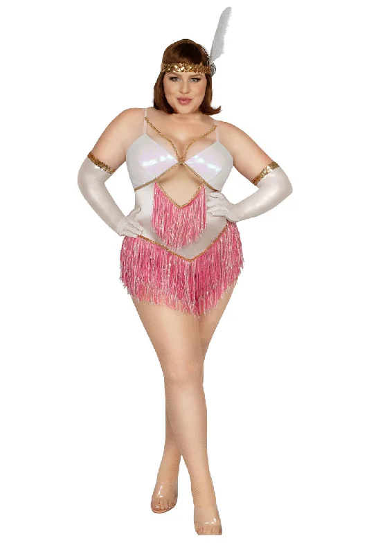 Plus Size Rosé Flapper Costume