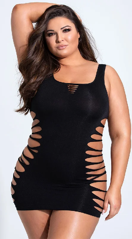 Plus Size Slice and Dice Seamless Dress