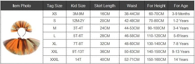 Wild Lion Fluffy Tutu Skirt for Girls Baby Girls Tiger Costume Kids Birthday Party Tutus Halloween Animal Costume Newborn-14Y