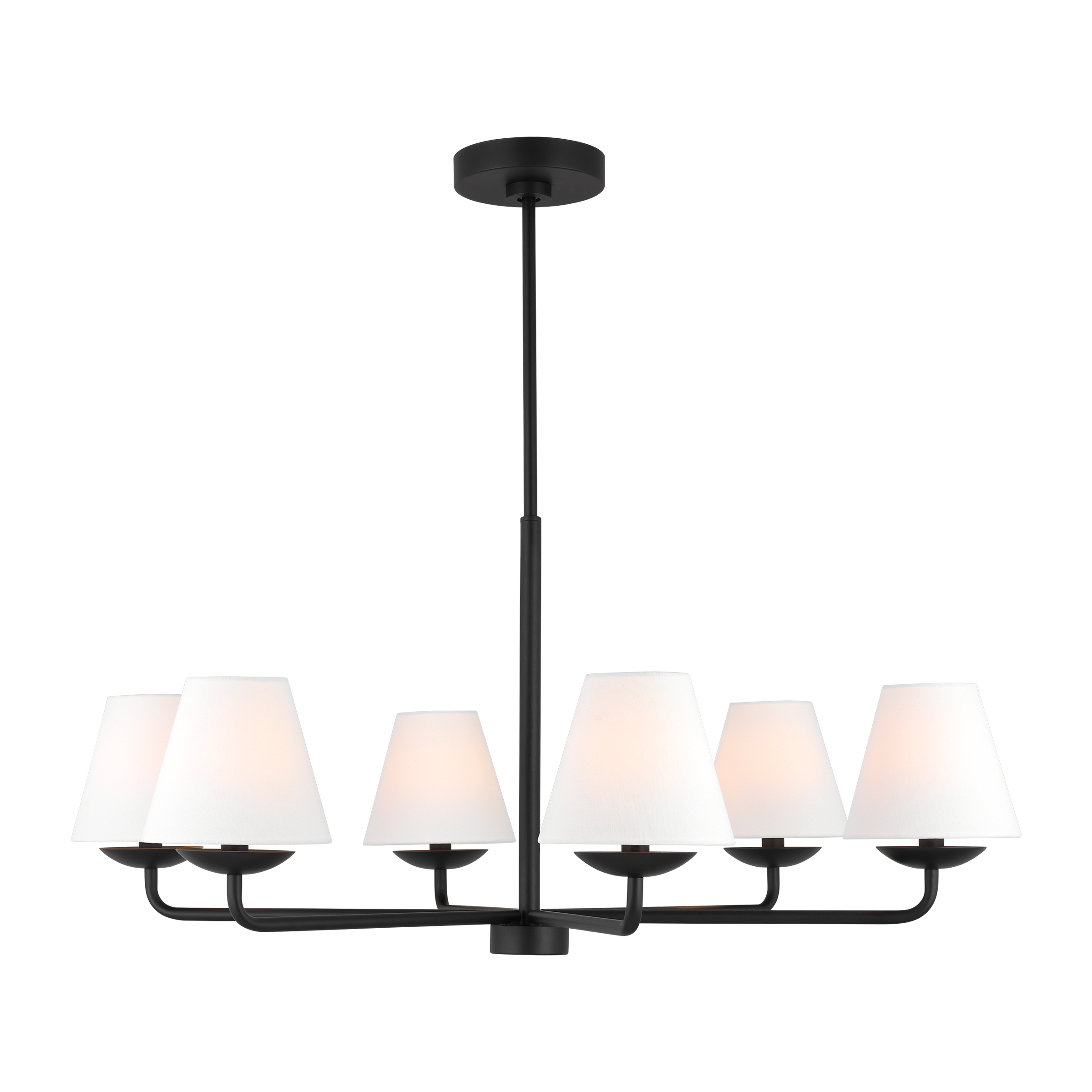 Chandeliers with Metal Frames in Black FinishAlbion Large Chandelier