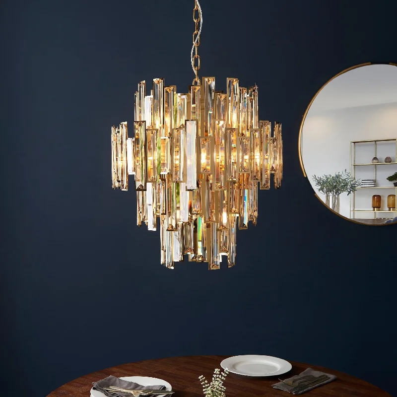 Chandeliers with Metal Frames in Black FinishAmos Sandringham Chandelier Small