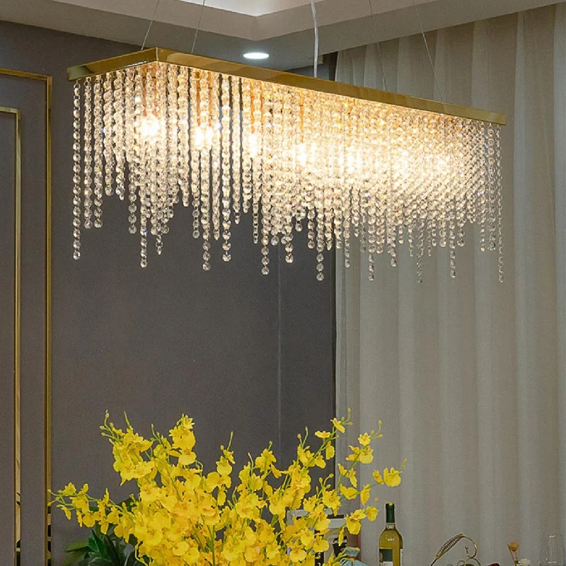 Chandeliers with Metal Frames in Copper FinishANKUR RECTANGULAR MANOOI STYLE CLEAR CRYSTAL CHANDELIER CUSTOMIZED Chandeliers with Metal Frames in Copper FinishANKUR RECTANGULAR MANOOI STYLE CLEAR CRYSTAL CHANDELIER CUSTOMIZED