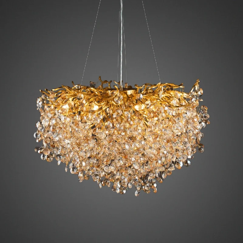 Incandescent Chandeliers for a Warm and Traditional GlowANKUR ROUND BLOOM CONTEMPORARY CRYSTAL CHANDELIER Incandescent Chandeliers for a Warm and Traditional GlowANKUR ROUND BLOOM CONTEMPORARY CRYSTAL CHANDELIER