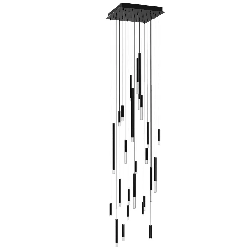 Mid - Century Modern Chandeliers for Vintage AppealBlackjack Steelos STL-72P-BL-27U-30K Pendant Light - Matte Black Mid - Century Modern Chandeliers for Vintage AppealBlackjack Steelos STL-72P-BL-27U-30K Pendant Light - Matte Black