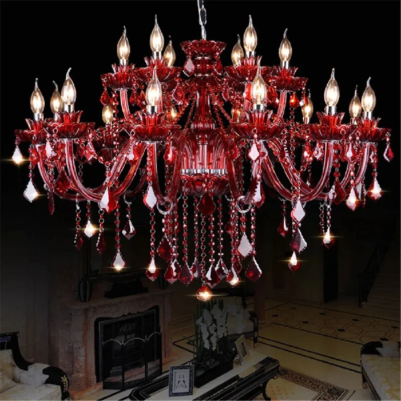 Incandescent Chandeliers for a Warm and Traditional GlowBrigitte Chandelier - Red