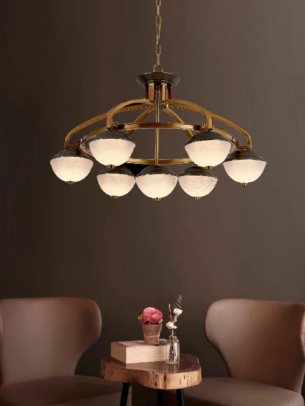 Chandeliers with Metal Frames in Bronze FinishCanber 7-Lamp Chandelier