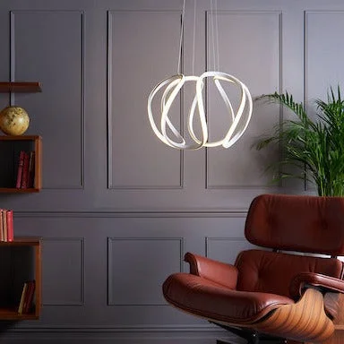 Chandeliers for High Ceilings to Fill Vertical SpaceDar Alonsa Led Pendant White Small