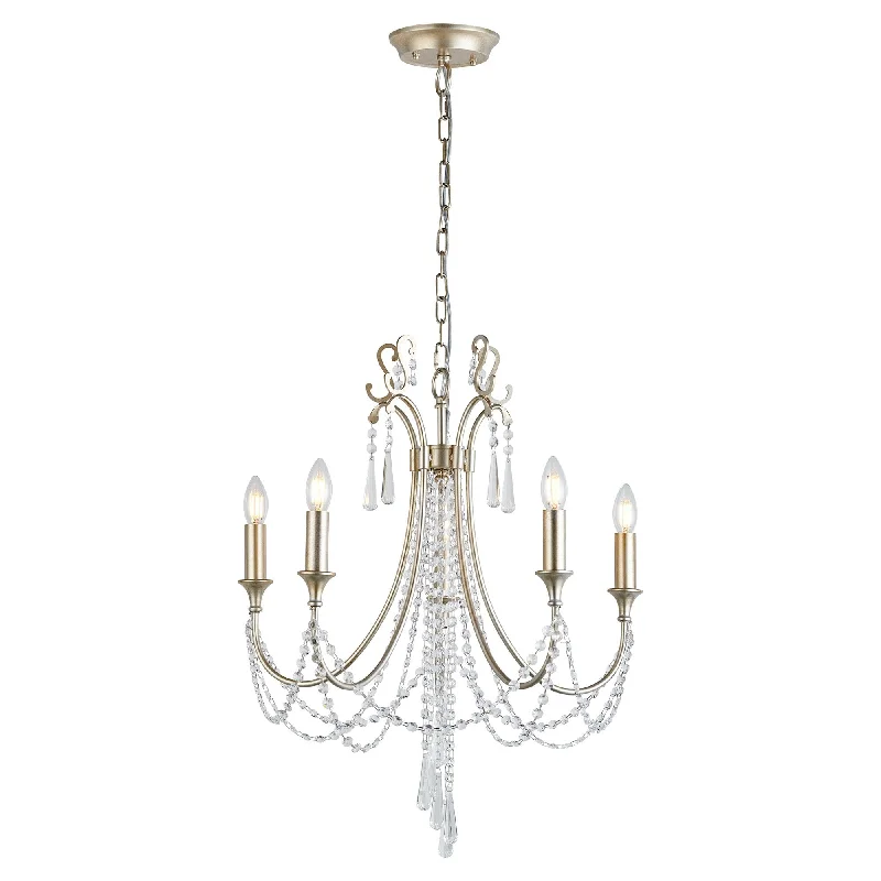 French Country Chandeliers with a Romantic AuraDiyas IL31844 Celine Pendant Chandelier 5 Light E14 Aged Silver/Clear Crystal French Country Chandeliers with a Romantic AuraDiyas IL31844 Celine Pendant Chandelier 5 Light E14 Aged Silver/Clear Crystal