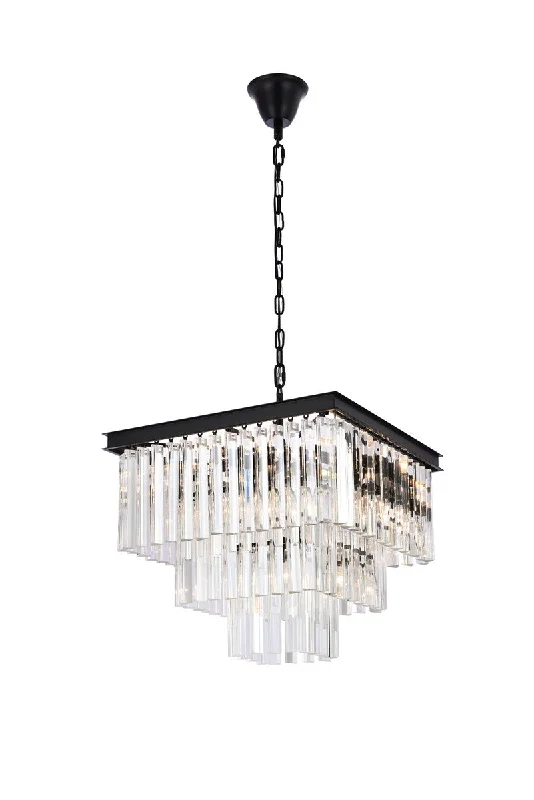 Chandeliers with Metal Frames in Black FinishSydney 13 Light Chandelier