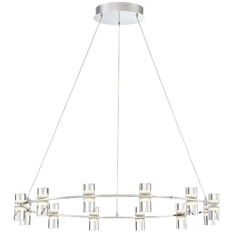Chandeliers for High Ceilings to Fill Vertical SpaceEurofase Netto 48W Medium LED Round Chandelier Chandeliers for High Ceilings to Fill Vertical SpaceEurofase Netto 48W Medium LED Round Chandelier