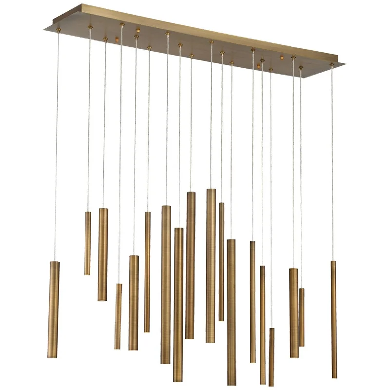 Traditional Brass Chandeliers for Classic InteriorsEurofase Santana 18-Light LED Linear Chandelier Traditional Brass Chandeliers for Classic InteriorsEurofase Santana 18-Light LED Linear Chandelier