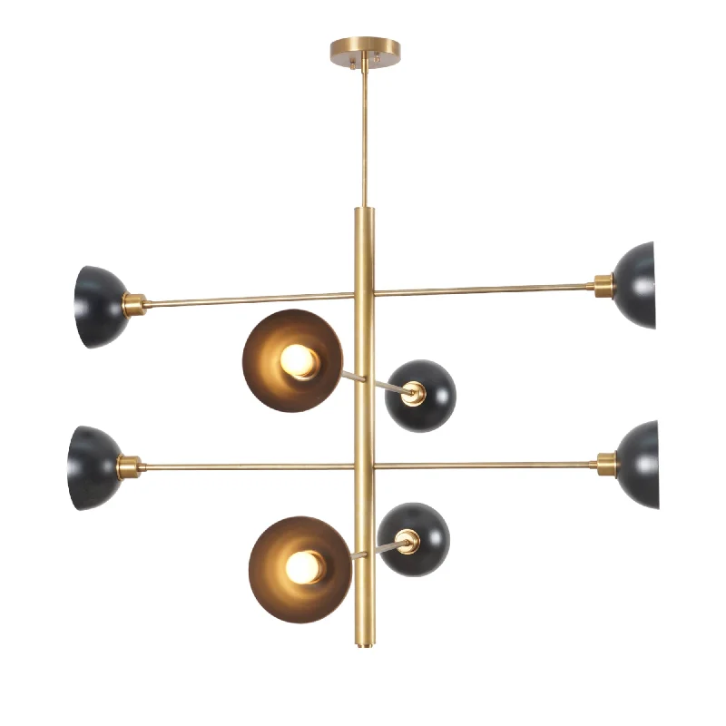 Chandeliers with Dimmable Lights for Ambiance ControlFour Tier Eight Light Sputnik Chandelier