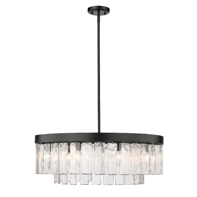 Chandeliers with Murano Glass for a High - End Artistic TouchCiara BLK Nine Light Chandelier