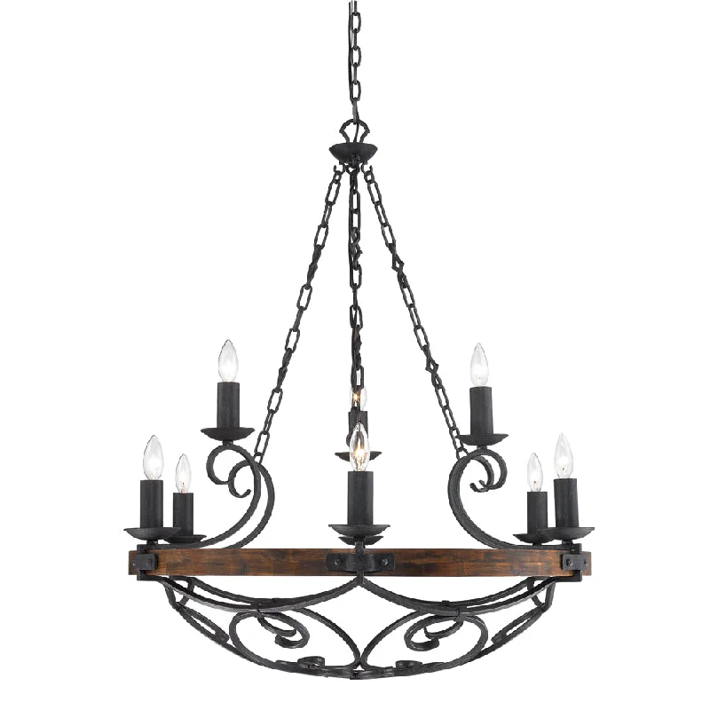 Chandeliers with Metal Frames in Gold FinishMadera Chandelier