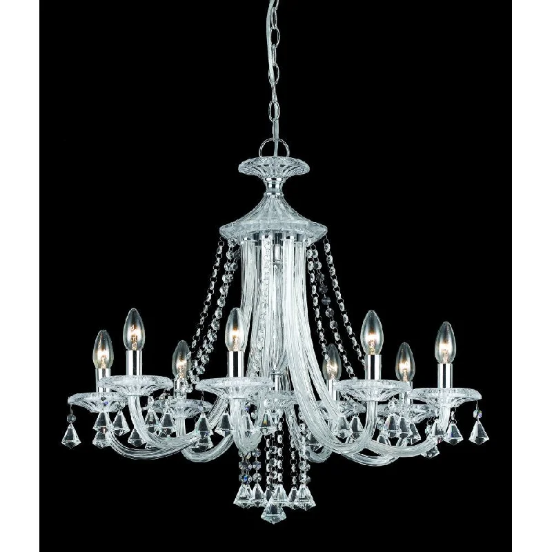 French Country Chandeliers with a Romantic AuraImpex CF112151/08/CH | Calgary Chrome Crystal Chandelier French Country Chandeliers with a Romantic AuraImpex CF112151/08/CH | Calgary Chrome Crystal Chandelier