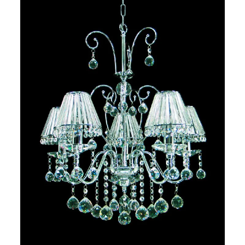 Chandeliers for Low Ceilings to Avoid OvercrowdingImpex CE08800/05/CH Perpignan Lead Crystal